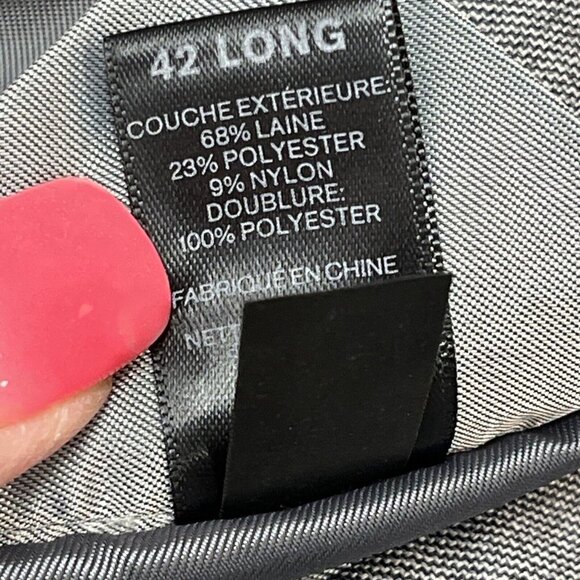 Express 42L Photographer Blazer Jacket Sport Coat Wool Blend Gray 2 Button - Picture 10 of 10